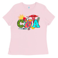 Bubblegum Pink cna summer Ladies Tee - RanaPortraitStore