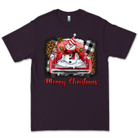 Plum merry christmas truck snowman Premium Tee - BarkalooDesign