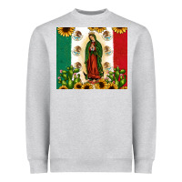 Heather Grey our lady of guadalupe Heavyweight Sweatshirt - JahusDesignShop