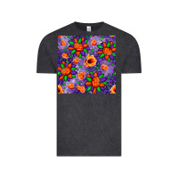 Vintage Black pumpkin flower halloween seamless pattern Vintage Tee - BundleAndBundleShop