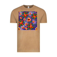 Vintage Camel pumpkin flower halloween seamless pattern Vintage Tee - BundleAndBundleShop