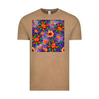 Vintage Coffee pumpkin flower halloween seamless pattern Vintage Tee - BundleAndBundleShop