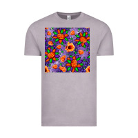 Vintage Zinc pumpkin flower halloween seamless pattern Vintage Tee - BundleAndBundleShop