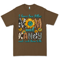 Cacao i have two titles mom and nanny and i rock them bo Premium Tee - Zillion Design Studio