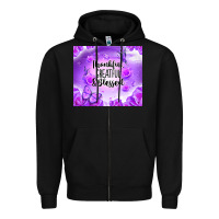 Black thankful greatful blessed Zipper Hoodie - NancyCooperArtShop