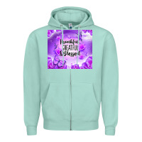 Thankful Greatful Blessed Zipper Hoodie | Teevron
