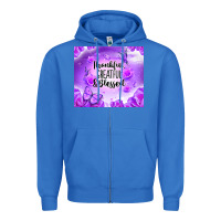 True Royal thankful greatful blessed Zipper Hoodie - NancyCooperArtShop