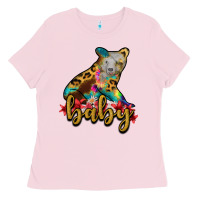 Bubblegum Pink baby bear Ladies Tee - RanaPortraitStore
