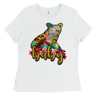 White baby bear Ladies Tee - RanaPortraitStore