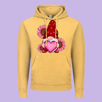 Valentines Day With Sunflowers Gnomes Vintage Hoodie Designed By Ranaportraitstore