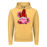 Vintage Mustard valentines day with sunflowers gnomes Vintage Hoodie - RanaPortraitStore