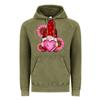 Vintage Olive valentines day with sunflowers gnomes Vintage Hoodie - RanaPortraitStore