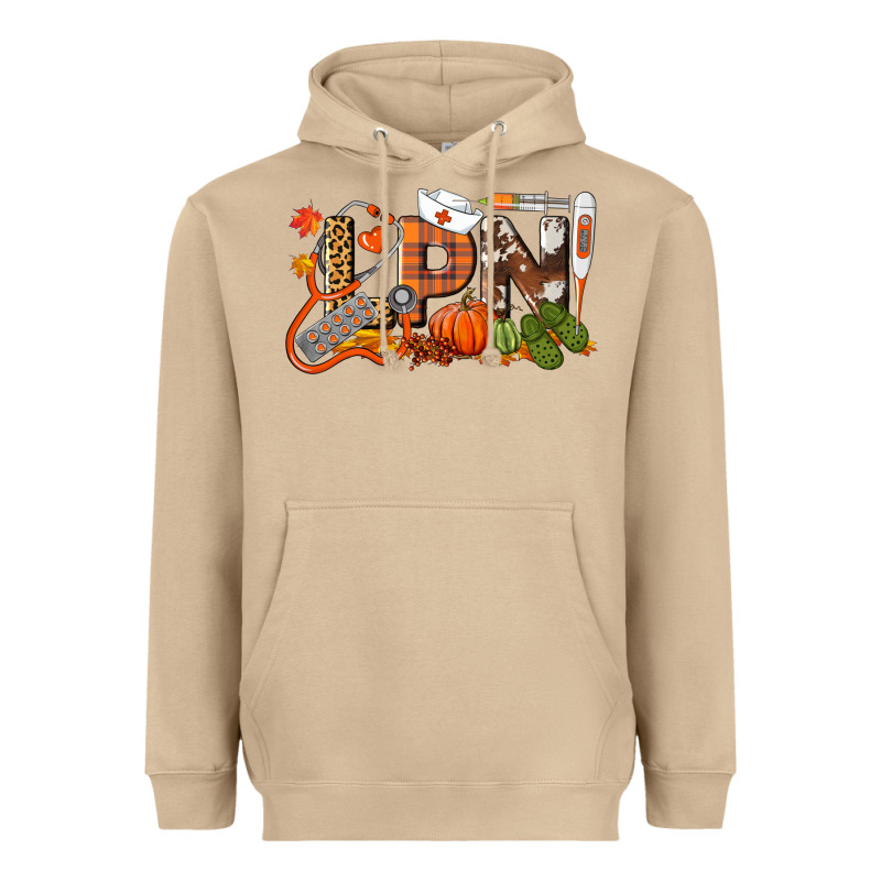 Fall Lpn Licensed Practical Nurse Heavyweight Hoodie by LillyAllenDesigns | Teevron