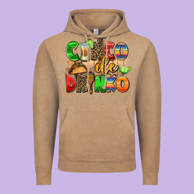 Cinco De Drinko Vintage Hoodie Designed By Adodesignshop