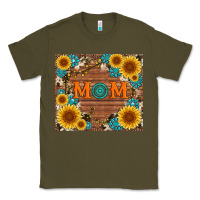 Army Green sunflower gemstone and mom with cowhide Classic Tee - Artiststas