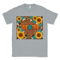 Heather Grey sunflower gemstone and mom with cowhide Classic Tee - Artiststas