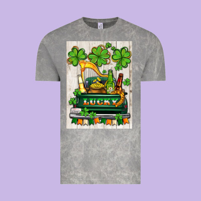 Lucky Truck Vintage Tee Designed By Adodesignshop