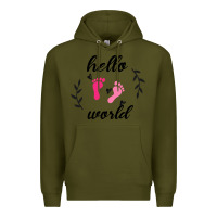 Army Green Hello world Premium Hoodie - Bettercallsaul