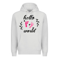 Dove Grey Hello world Premium Hoodie - Bettercallsaul