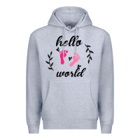 Heather Grey Hello world Premium Hoodie - Bettercallsaul