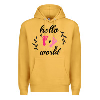 Mustard Hello world Premium Hoodie - Bettercallsaul