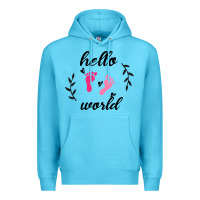 Ocean Blue Hello world Premium Hoodie - Bettercallsaul