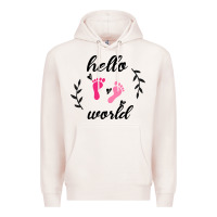Pale Pink Hello world Premium Hoodie - Bettercallsaul
