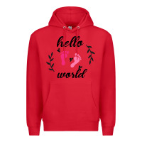Red Hello world Premium Hoodie - Bettercallsaul