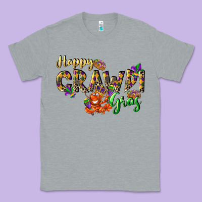 Happy Crawdi Gras Classic Tee Designed By Lillyallendesigns