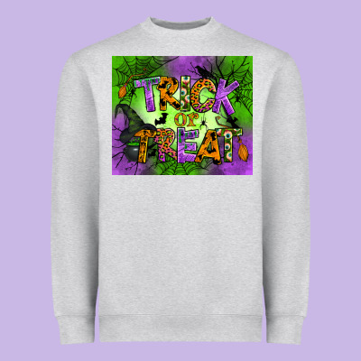 Trick Or Treat Mouse Pad Heavyweight Sweatshirt Designed By Bundleandbundleshop