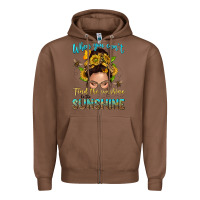 Chestnut when you cant find the sunshine be the sunshine me Zipper Hoodie - NancyCooperArtShop