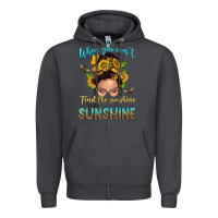 Smoke when you cant find the sunshine be the sunshine me Zipper Hoodie - NancyCooperArtShop