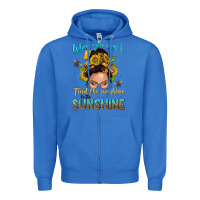 True Royal when you cant find the sunshine be the sunshine me Zipper Hoodie - NancyCooperArtShop