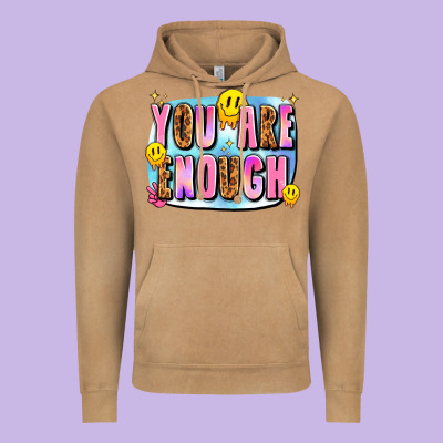 You Are Enough Vintage Hoodie Designed By Jahusdesignshop