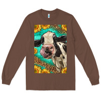 Chestnut Western Holstein Cow Long Sleeve Tee - LillyAllenDesigns