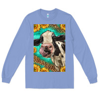 Colony Blue Western Holstein Cow Long Sleeve Tee - LillyAllenDesigns