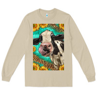 Mushroom Western Holstein Cow Long Sleeve Tee - LillyAllenDesigns