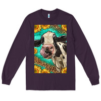Plum Western Holstein Cow Long Sleeve Tee - LillyAllenDesigns