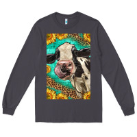 Smoke Western Holstein Cow Long Sleeve Tee - LillyAllenDesigns
