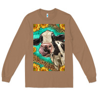 Toasted Coconut Western Holstein Cow Long Sleeve Tee - LillyAllenDesigns