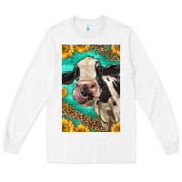 White Western Holstein Cow Long Sleeve Tee - LillyAllenDesigns