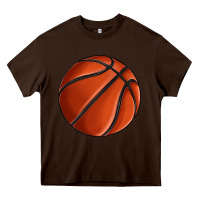 Chocolate Brown basketball Heavy Core Tee - texasbilliewilder