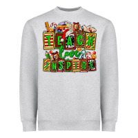 Heather Grey teach love inspire with Christmas and teacher elements Heavyweight Sweatshirt - AdoDesignShop