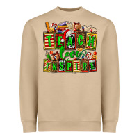 Mushroom teach love inspire with Christmas and teacher elements Heavyweight Sweatshirt - AdoDesignShop
