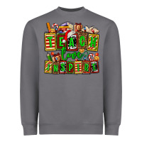 Storm teach love inspire with Christmas and teacher elements Heavyweight Sweatshirt - AdoDesignShop