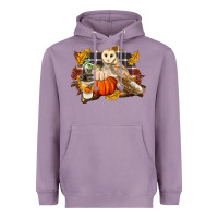 Lavender Fall Barn Owl Heavyweight Hoodie - LillyAllenDesigns