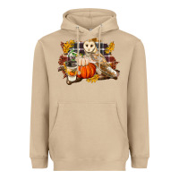 Mushroom Fall Barn Owl Heavyweight Hoodie - LillyAllenDesigns