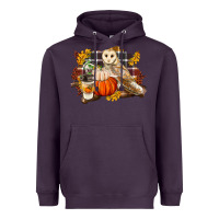 Plum Fall Barn Owl Heavyweight Hoodie - LillyAllenDesigns