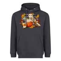 Smoke Fall Barn Owl Heavyweight Hoodie - LillyAllenDesigns