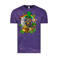 Cloud Purple little cows and st patricks party Vintage Tee - AdoDesignShop